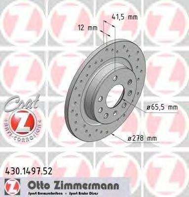 Тормозной диск ZIMMERMANN 430.1497.52