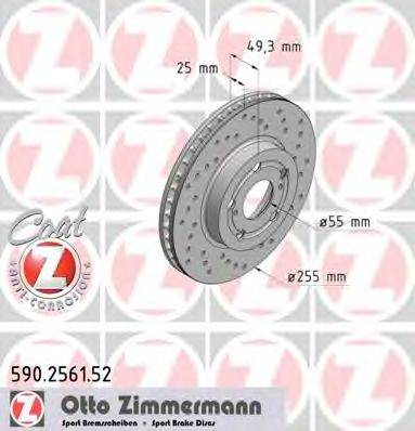 Тормозной диск ZIMMERMANN 590.2561.52