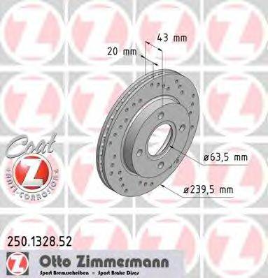 Тормозной диск ZIMMERMANN 250.1328.52