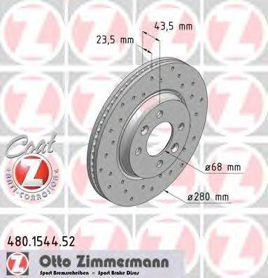 Тормозной диск ZIMMERMANN 480.1544.52