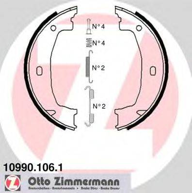 Комплект тормозных колодок, стояночная тормозная система ZIMMERMANN 10990.106.1