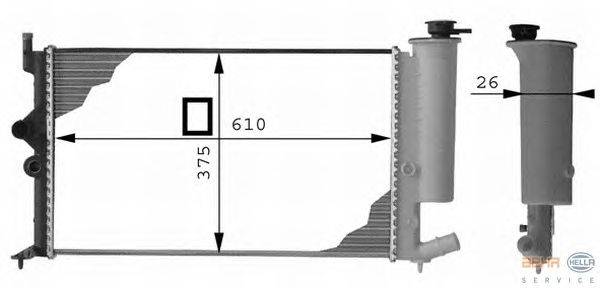 Радиатор, охлаждение двигателя GERI 26958