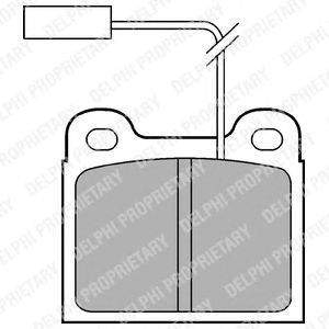 Комплект тормозных колодок, дисковый тормоз DELPHI LP711