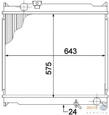 Радиатор, охлаждение двигателя HELLA 8MK 376 773-391