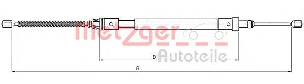 Трос, стояночная тормозная система METZGER 10.4575