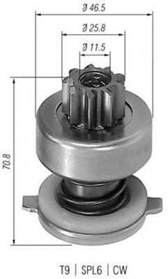 Ведущая шестерня, стартер MAGNETI MARELLI 940113020029