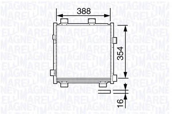 Конденсатор, кондиционер MAGNETI MARELLI 350203695000