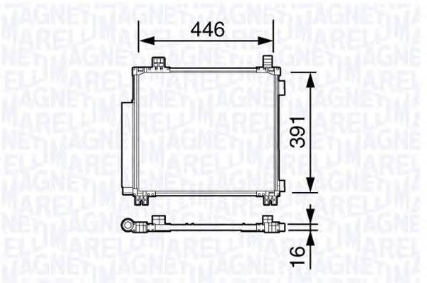 Конденсатор, кондиционер MAGNETI MARELLI 350203696000