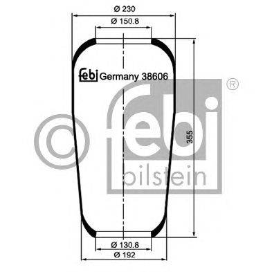 Кожух пневматической рессоры FEBI BILSTEIN 38606