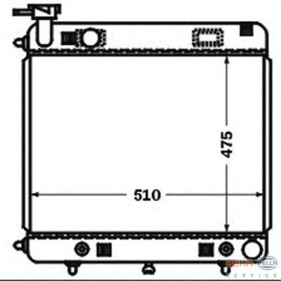 Радиатор, охлаждение двигателя BEHR HELLA SERVICE 8MK 376 721-371