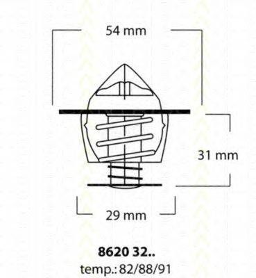 Термостат, охлаждающая жидкость TRISCAN 8620 3282