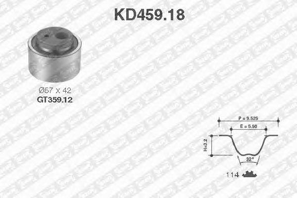 Комплект ремня ГРМ SNR KD459.18