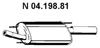 Глушитель выхлопных газов конечный EBERSPÄCHER 04.198.81