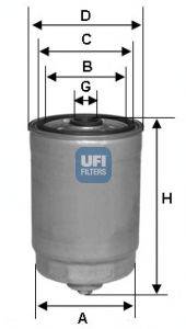 Топливный фильтр UFI 24.350.01