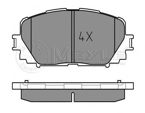 Комплект тормозных колодок, дисковый тормоз MEYLE 24708