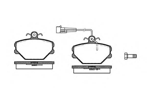Комплект тормозных колодок, дисковый тормоз REMSA 0264.02