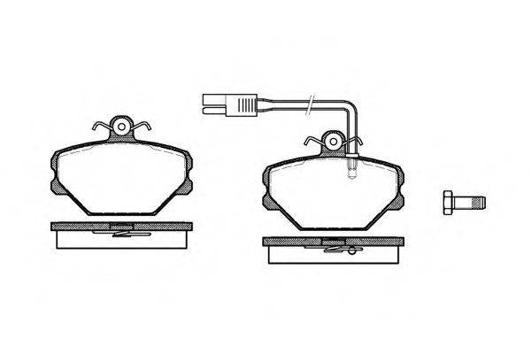 Комплект тормозных колодок, дисковый тормоз REMSA 0264.12