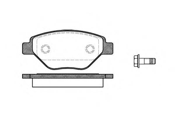 Комплект тормозных колодок, дисковый тормоз REMSA 097700