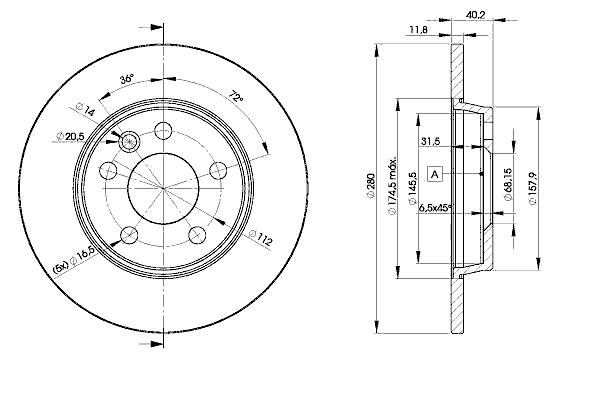 Тормозной диск ICER 78BD3111