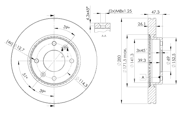 Тормозной диск ICER 78BD5172