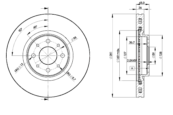 Тормозной диск ICER 78BD5546