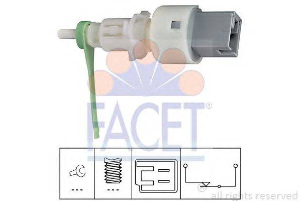Выключатель фонаря сигнала торможения; Выключатель, привод сцепления (Tempomat) FACET 71159
