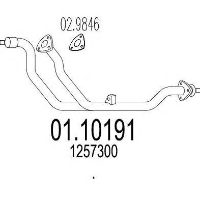 Труба выхлопного газа MTS 01.10191