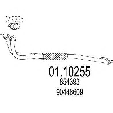 Труба выхлопного газа MTS 01.10255