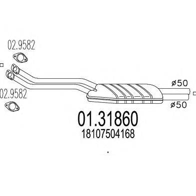 Предглушитель выхлопных газов MTS 01.31860