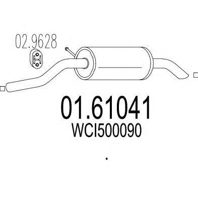 Глушитель выхлопных газов конечный MTS 01.61041