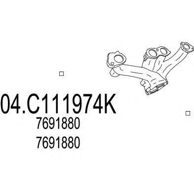 Труба выхлопного газа MTS 04.C111974K