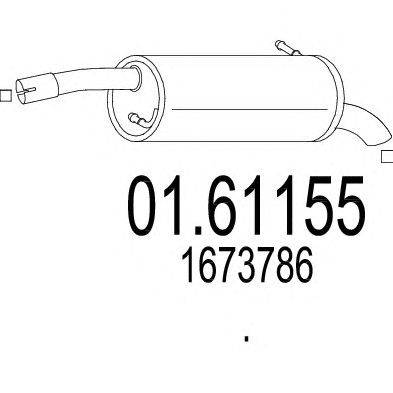 Глушитель выхлопных газов конечный BOSAL 154477