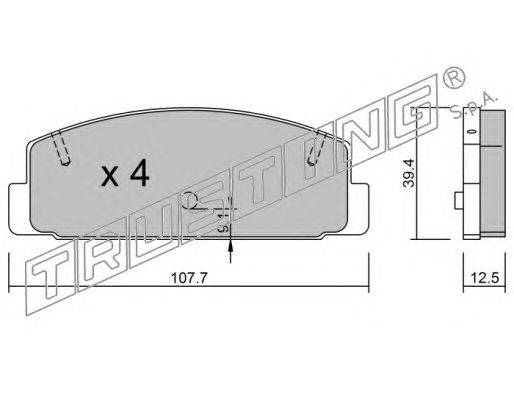 Комплект тормозных колодок, дисковый тормоз MAZDA GJYB2648Z9C