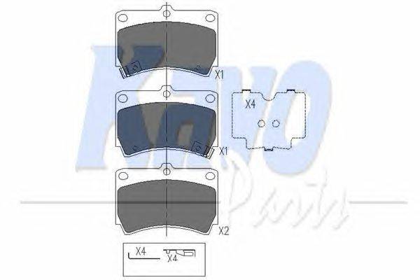 Комплект тормозных колодок, дисковый тормоз KAVO PARTS KBP4501
