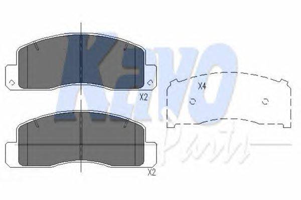 Комплект тормозных колодок, дисковый тормоз KAVO PARTS KBP-9067