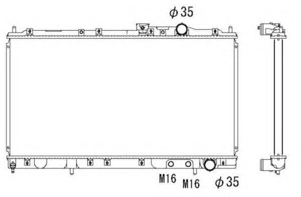 Радиатор, охлаждение двигателя NRF 53329