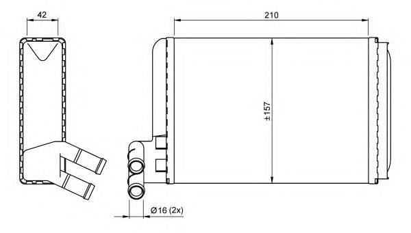 Теплообменник, отопление салона NRF 58524