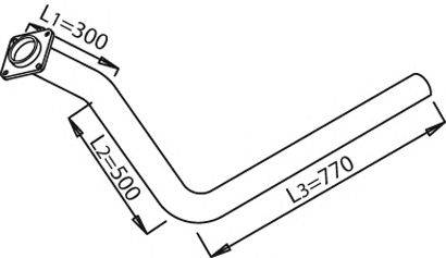 Труба выхлопного газа DINEX 21165