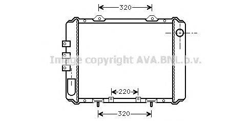 Радиатор, охлаждение двигателя AVA QUALITY COOLING DN2055