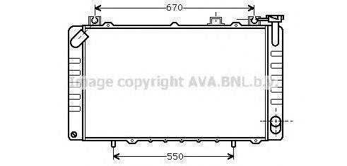 Радиатор, охлаждение двигателя AVA QUALITY COOLING DN2172