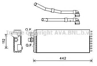 Теплообменник, отопление салона AVA QUALITY COOLING IV6113