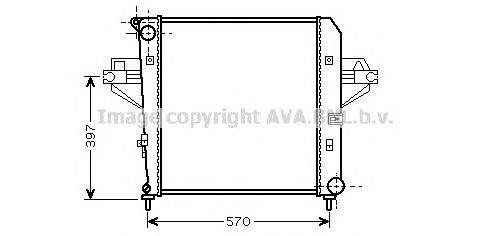 Радиатор, охлаждение двигателя AVA QUALITY COOLING JE2046