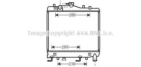 Радиатор, охлаждение двигателя AVA QUALITY COOLING MZ2061