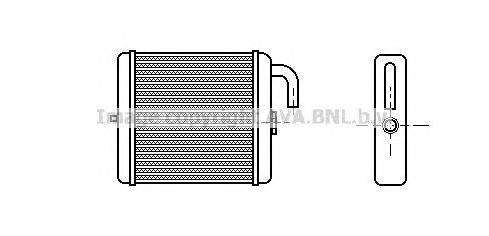 Теплообменник, отопление салона AVA QUALITY COOLING PE6115