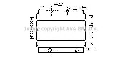 Радиатор, охлаждение двигателя AVA QUALITY COOLING RE2020