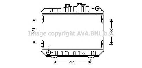 Радиатор, охлаждение двигателя AVA QUALITY COOLING TO2104