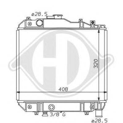 Радиатор, охлаждение двигателя DIEDERICHS 8120131