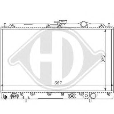 Радиатор, охлаждение двигателя DIEDERICHS 8122113