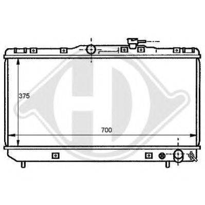 Радиатор, охлаждение двигателя DIEDERICHS 8137122