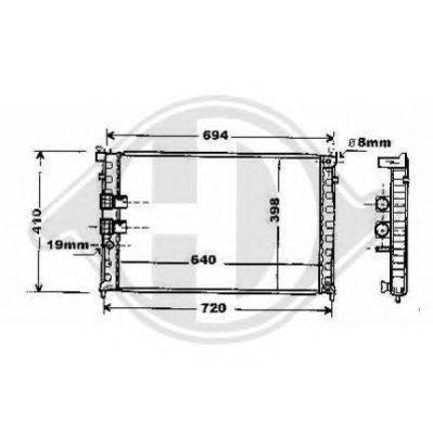 Радиатор, охлаждение двигателя CITROEN/PEUGEOT 133060